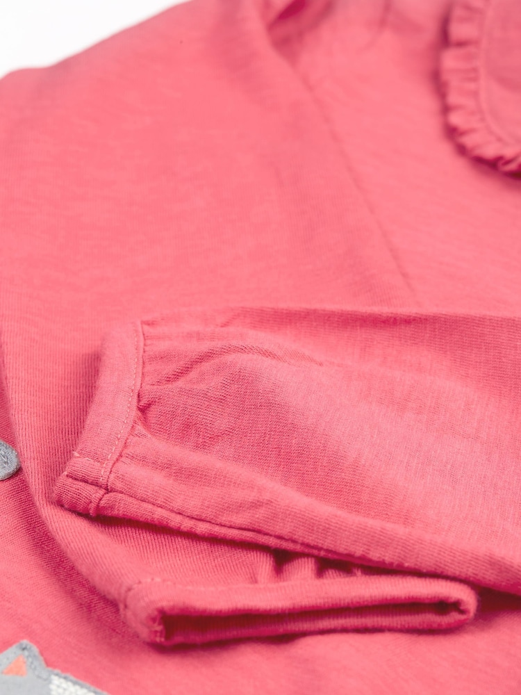 Frugi Pink Cat Collared Tunic Top - صورة 4 من 4 Frugi Pink Cat Collared Tunic Top - صورة 4 من 4