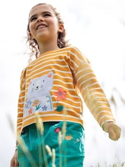 Frugi Yellow Cat Applique Top - Image 1 of 5