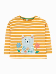 Frugi Yellow Cat Applique Top - Image 3 of 5