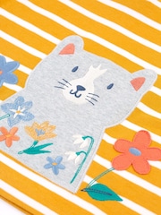 Frugi Yellow Cat Applique Top - Image 4 of 5