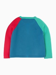 Frugi Girls Blue Colour Block Cardigan - Image 3 of 6