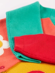 Frugi Girls Blue Colour Block Cardigan - Image 4 of 6