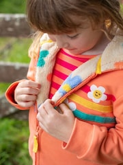 Frugi Fleece Lined Orange Hoodie - Image 2 of 5