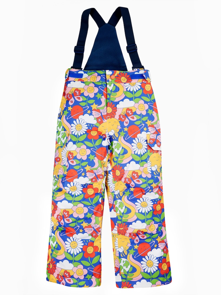 Salopettes para nieve y esquí en mezcla de algodón y lino con estampado floral de Frugi - Imagen 2 de 7