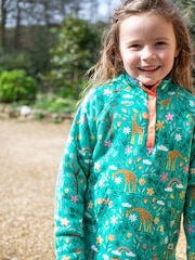 Frugi Green Giraffe Snuggle Fleece Jumper - Image 5 of 5