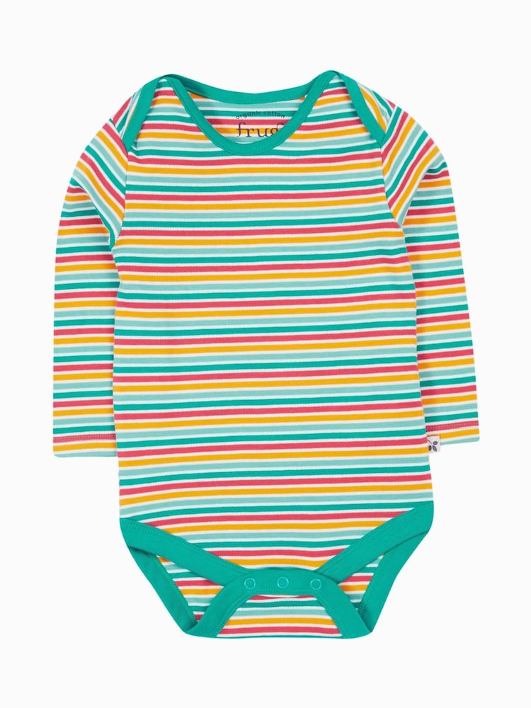 Frugi Green Cars / Striped Bodysuit 2 Pack - Image 2 of 5