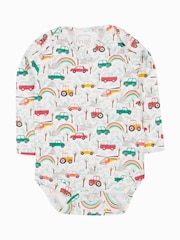 Frugi Green Cars / Striped Bodysuit 2 Pack - Image 3 of 5