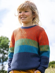 Frugi Boy's Blue Top Notch Jumper - Image 1 of 6