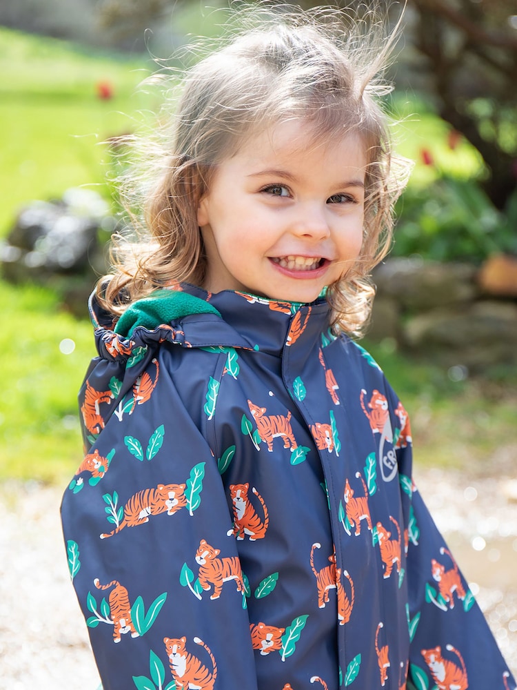 Frugi Orange Waterproof Printed Tiger Puddle Buster All-In-One - Image 1 of 4