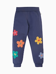 Frugi Navy Flower Patch Joggers - Image 1 of 4