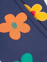 Frugi Navy Flower Patch Joggers - Image 2 of 4