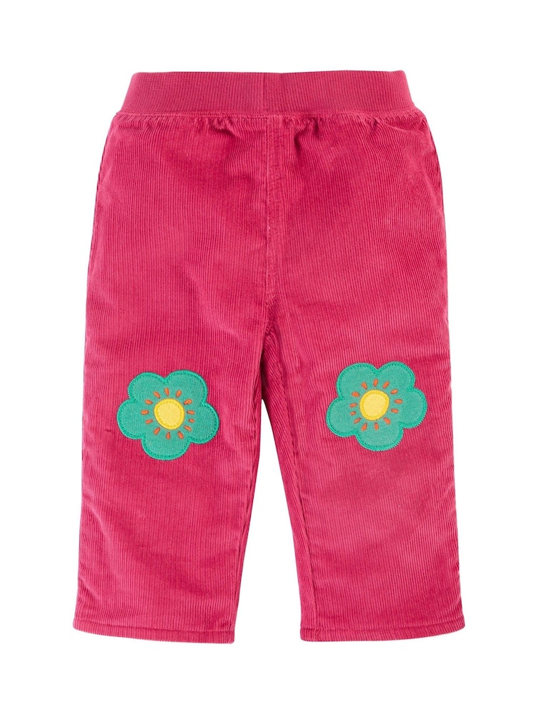 Frugi Girls Pink Corduroy Reversible Trousers - Image 2 of 5