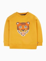 Frugi Yellow Tiger Stitched Sweatshirt - Image 3 of 6