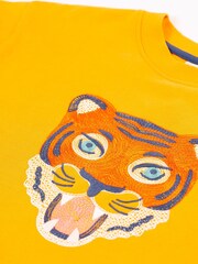 Frugi Yellow Tiger Stitched Sweatshirt - Image 4 of 6