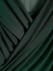 River Island Green Drape Wrap Mesh Top - Image 4 of 4