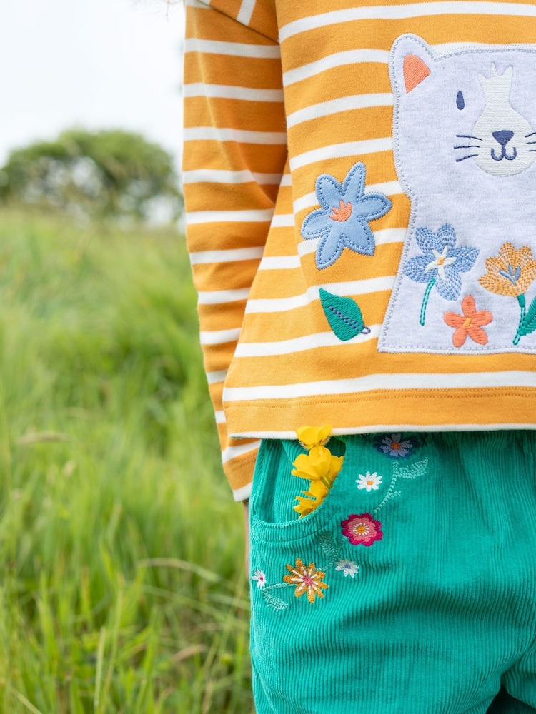 Frugi Girls Green Corduroy Trousers - Image 7 of 7