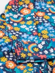 Frugi Blue All-Over Print Hedgerow Skater Dress - Image 4 of 6