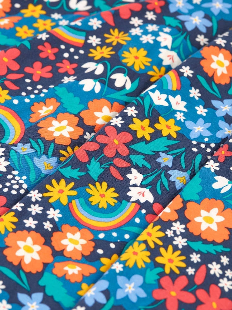 Frugi Blue All-Over Print Hedgerow Skater Dress - Image 6 of 6