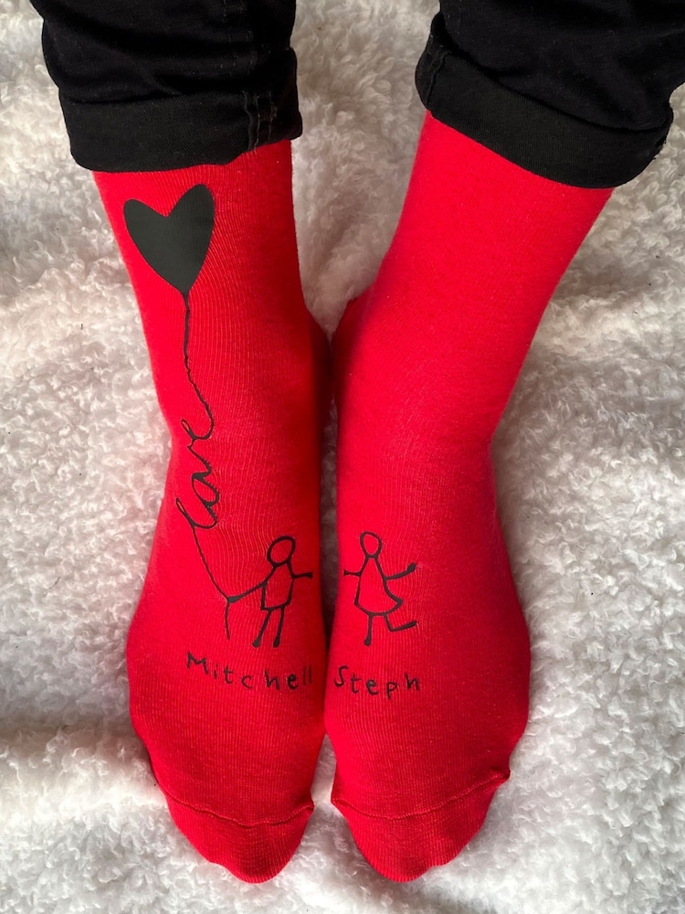 Personalised Me and You Balloon Socks by Solesmith - Image 1 of 2