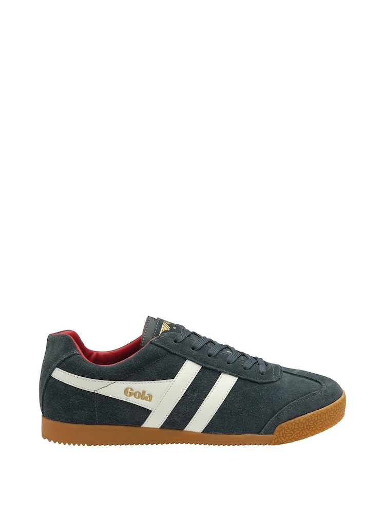 Gola Grey Mens Harrier Suede Lace-Up Trainers - Image 1 of 4