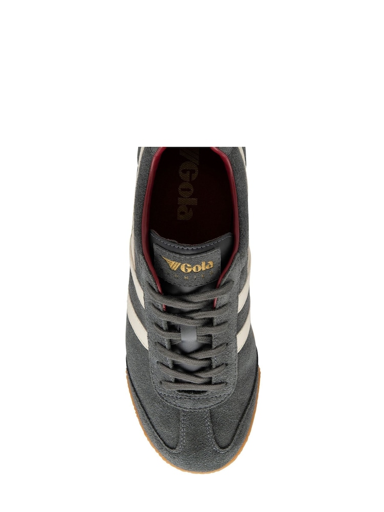 Gola Grey Mens Harrier Suede Lace-Up Trainers - Image 4 of 4