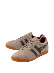 Gola Dark Grey Mens Harrier Suede Lace-Up Trainers - Image 2 of 4