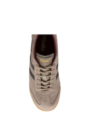 Gola Dark Grey Mens Harrier Suede Lace-Up Trainers - Image 4 of 4