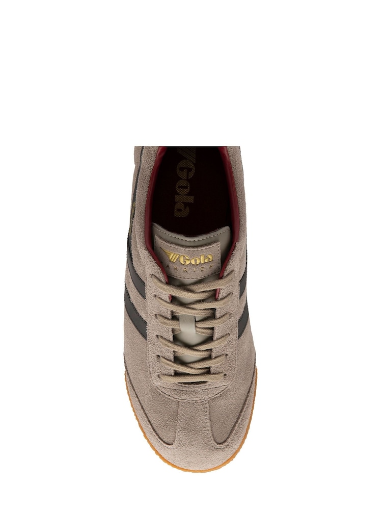 Gola Dark Grey Mens Harrier Suede Lace-Up Trainers - Image 4 of 4
