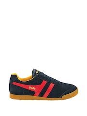 Gola Blue Mens Harrier Suede Lace-Up Trainers - Image 1 of 4