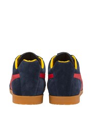 Gola Blue Mens Harrier Suede Lace-Up Trainers - Image 3 of 4