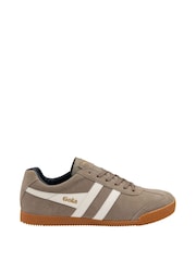 Gola Light Grey Mens Harrier Suede Lace-Up Trainers - Image 1 of 4