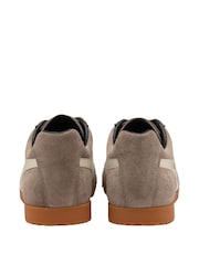 Gola Light Grey Mens Harrier Suede Lace-Up Trainers - Image 3 of 4