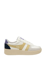Gola Gold Purple Ladies Grandslam Trident Lace-Up Trainers - Image 1 of 4