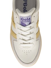 Gola Gold Purple Ladies Grandslam Trident Lace-Up Trainers - Image 4 of 4