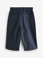 Navy Wide Leg 100% Cotton Chino Trousers with Elasticated Waist (3mths-7yrs) - Image 6 of 8