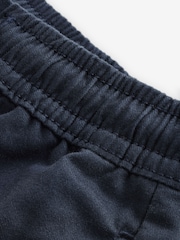 Navy Wide Leg 100% Cotton Chino Trousers with Elasticated Waist (3mths-7yrs) - Image 7 of 8