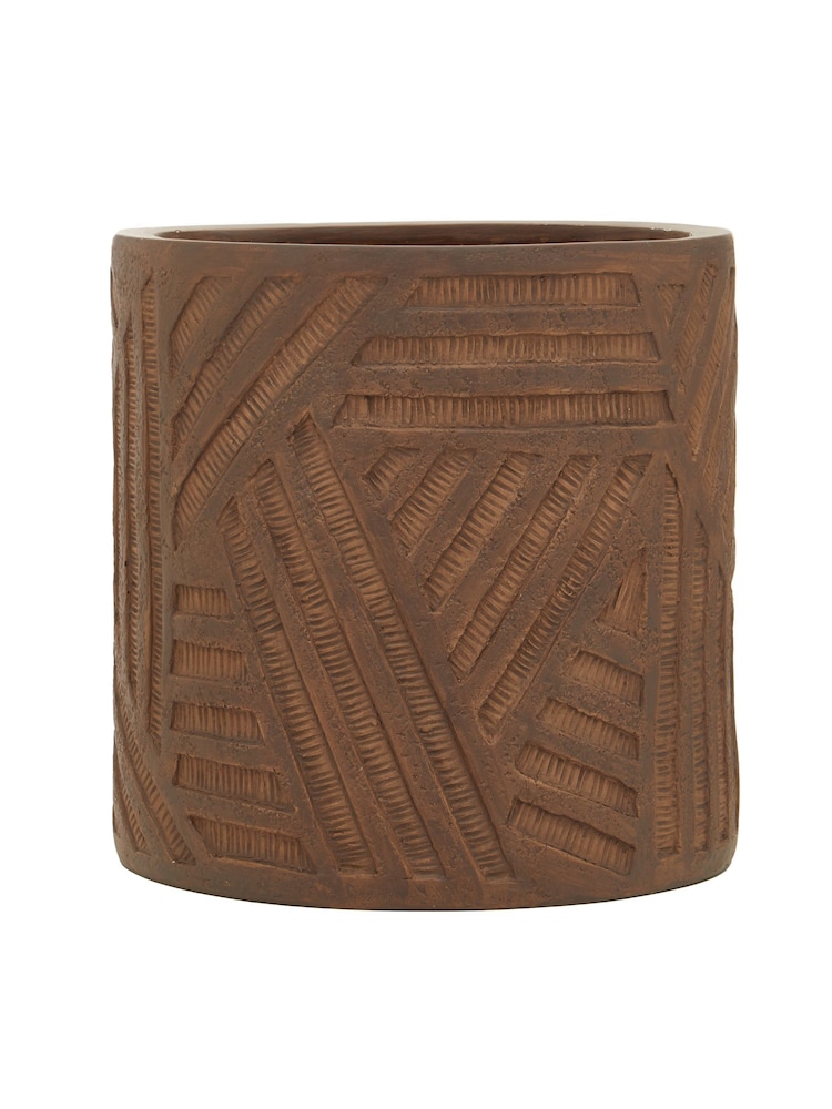 Fifty Five South Brown Darnell Planter - Image 1 of 6