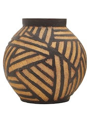 Fifty Five South Black Darnell Round Planter - Image 3 of 6