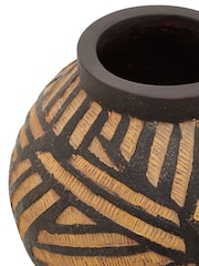 Fifty Five South Black Darnell Round Planter - Image 4 of 6