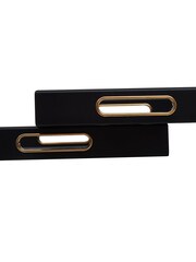 Interiors by Premier Black Celina Set Of 2 Rectangular Trays - Image 4 of 6