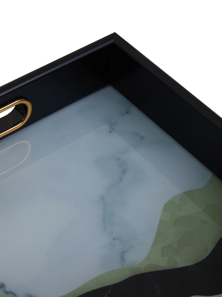 Interiors by Premier Black Celina Set Of 2 Rectangular Trays - Image 6 of 6