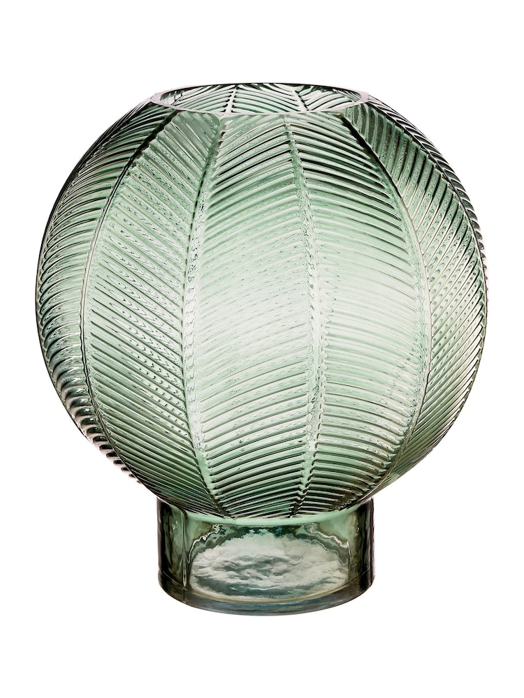 Interiors by Premier Green Fern Large Glass Vase - Image 2 of 3