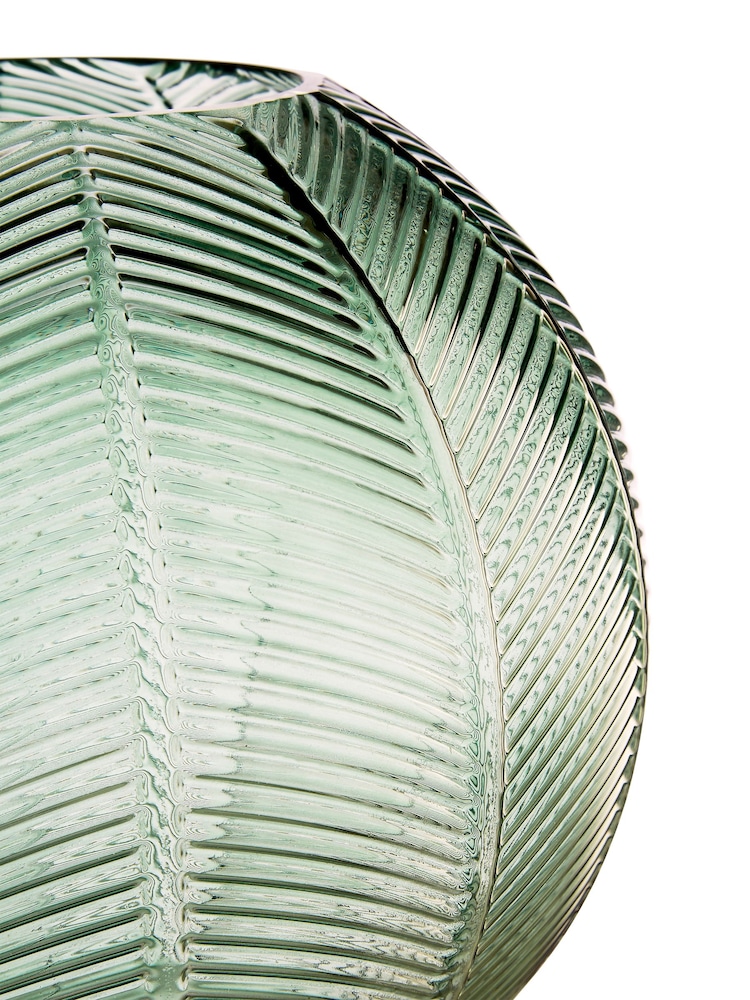 Interiors by Premier Green Fern Large Glass Vase - Image 3 of 3