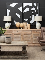 Interiors by Premier Gold and Natural Malacca Large Rattan Ornaments Globe - Image 6 of 6