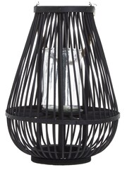 Interiors by Premier Black Lentigo Small Bamboo Candle Holder - Image 1 of 6