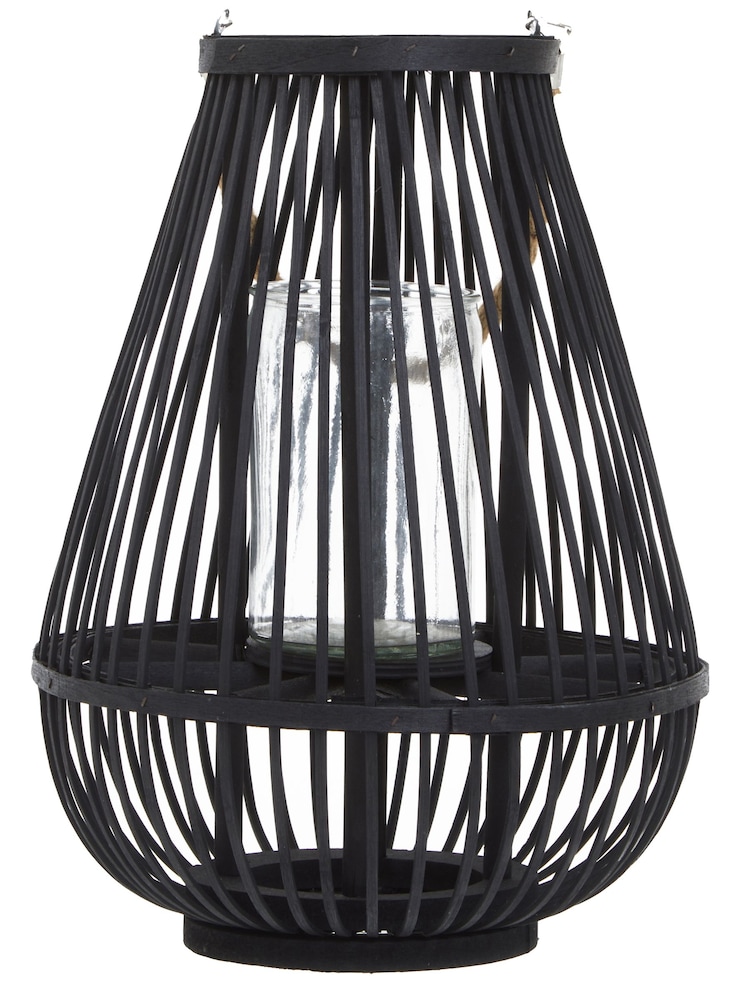 Interiors by Premier Black Lentigo Small Bamboo Candle Holder - Image 1 of 6 Interiors by Premier Black Lentigo Small Bamboo Candle Holder - Image 1 of 6