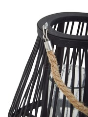 Interiors by Premier Black Lentigo Small Bamboo Candle Holder - Image 3 of 6