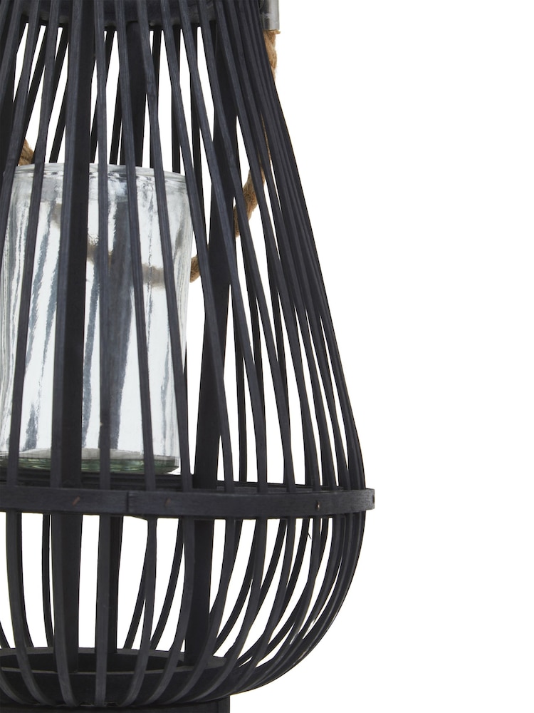 Interiors by Premier Black Lentigo Small Bamboo Candle Holder - Image 6 of 6 Interiors by Premier Black Lentigo Small Bamboo Candle Holder - Image 6 of 6
