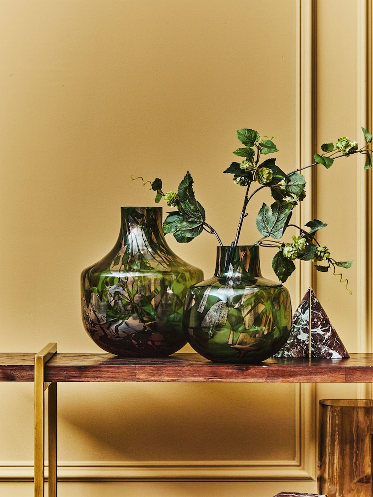 Fifty Five South Gold and Green Herbie Bottle Vase - Image 1 of 5