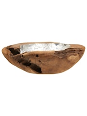 Fifty Five South Natural Seraya Teak Wood Bowl - Image 1 of 5